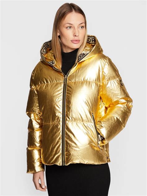 michael kors daunenjacke schwarz gold|Michael Kors mentel damen.